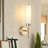 Modern Hardwired Wall Sconces Set Of Two With Glass Shade, 60W E26 Bulb Compatible For Indoor Living Room, Bedroom, Corridor, And Stairs-21022838-21022839