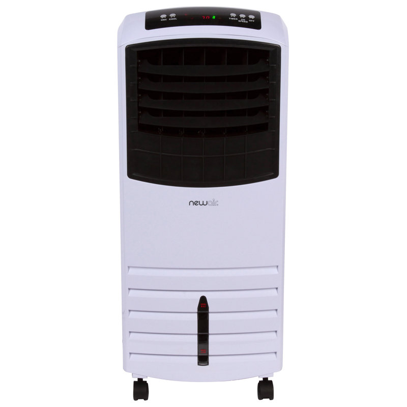 Ventilateur et refroidisseur à évaporation 2 en 1 pour un espace de 300 pi² avec grand réservoir d'eau de 21 pte et roulettes à glissement facile Newair