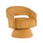 Fauteuil d'appoint pivotant à 360 degrés en velours côtelé, fabrication confortable en bois massif-973882068