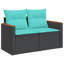 Ensemble de canapé de patio 11 pièces avec coussins en rotin de polyester-861044427-861044421