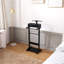 Portant à vêtements noir portatif, support à vêtements avec organisateur de rangement
