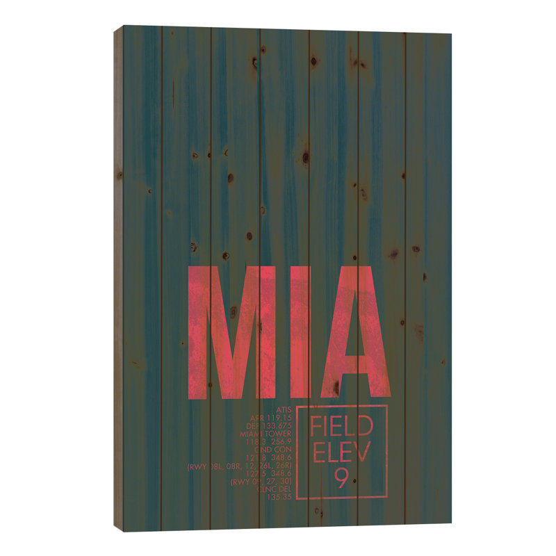 Miami - impression sur bois sans cadre, L 18 po x H 26 po