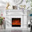 French retro-style simulated fire electric fireplace-771392278