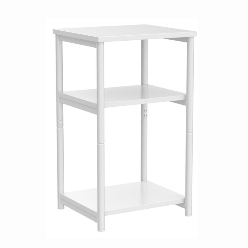 Small End Table for Living Room, White, White
