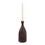 Porte-bougie effilé en terre cuite fabriqué à la main pour décoration de table - Bouteille décorative rustique pour le salon, la table à manger ou la décoration intérieure