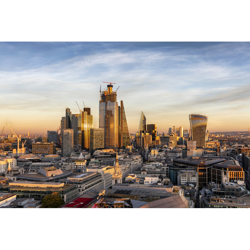 City Of London by SHansche - Wrapped Canvas Print, 81cm H x 122cm W