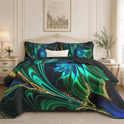 Ensemble de courtepointe pour lit double / grand / très grand 3 pièces, couvre-lit luxueux, housse de courtepointe toutes saisons, ensembles de literie à couverture matelassée rustique avec taies décoratives, édredon mince de style moderne, ensemble de courtepointe pour lit simple 2 pièces