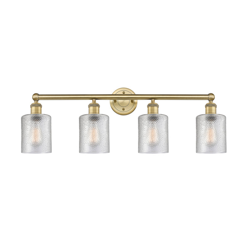 Karon 4 - Light Dimmable Vanity Light, Clear, Brushed Brass