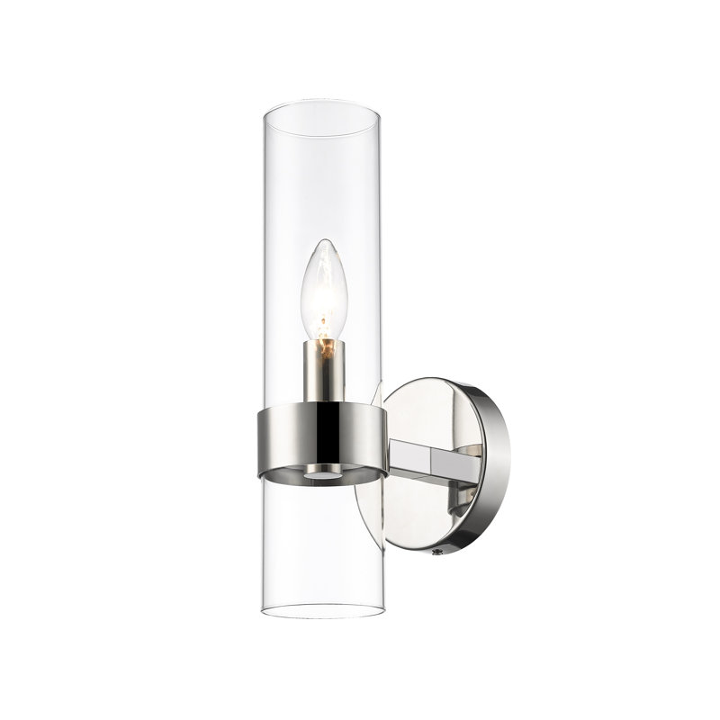 Haden Candle Wall Light, Polished Nickel