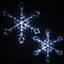 The Holiday Aisle® Diamond Tip Ice Crystal Snowflake Pair with LED Lights