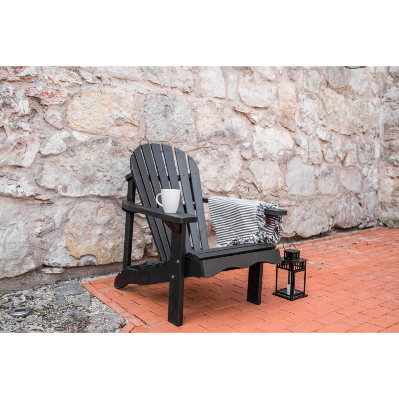 Outdoor Adirondack Chair, Black