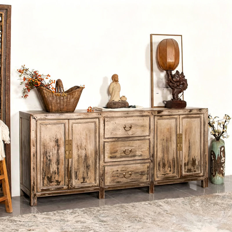 Nouvelle armoire console de style chinois, Brown, Brown, Brown