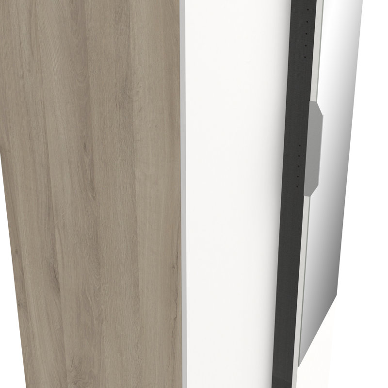 Nyback 2 Door Wardrobe, Brown/White