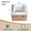 Meuble-lavabo mural simple 23,63 po avec plateau en céramique Ruthia