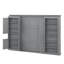 Lit escamotable double avec deux unités de rangement coulissantes, lit escamotable, deux tablettes latérales à 6 niveaux-1099585288