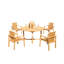 Round 2 - Person 36" Long Teak Dining Set-620005272-620005273