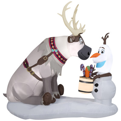 Scène de Noël gonflable Olaf et Sven