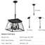 4 - Noir doré rétro - Luminaire antique pour la salle à manger, la cuisine et la chaîne à hauteur réglable
