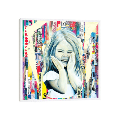 The Mischievous Little Girl by Val Escoubet - Painting on Canvas