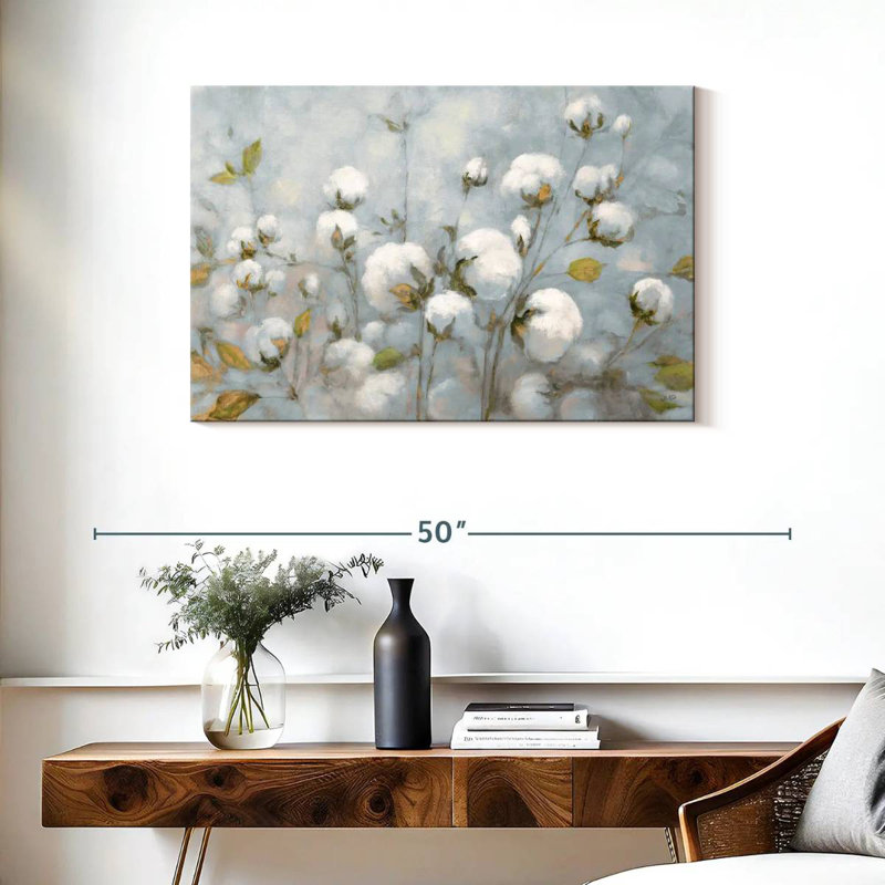 Harnek Cotton Field Blue Gray II, 24" H x 36" W