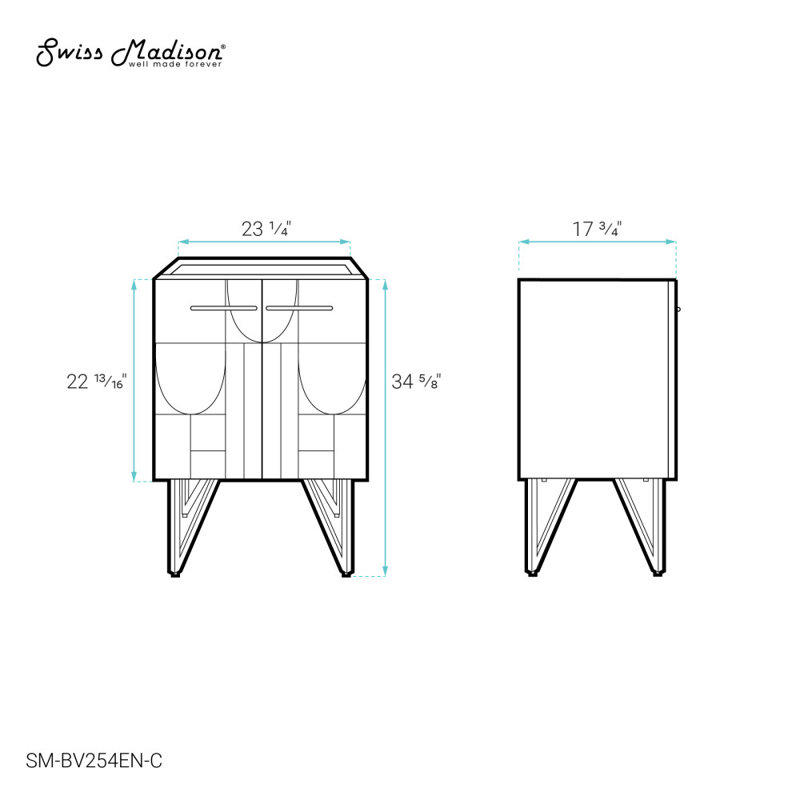 Base de meuble-lavabo simple Anneco