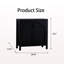 Black Accent Cabinet With Doors, Rattan Sideboard Buffet Cabinets With Storage, Adjustable Shelf, 29 Inch Narrow Credenzas Storage Cabinet For Living Room, Entryway And Kitchen