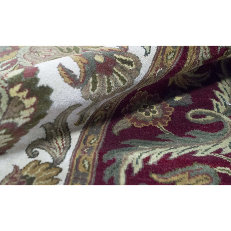 One-of-a-Kind Hand-Knotted High-Quality Ivory/Red/Brown Area Rug