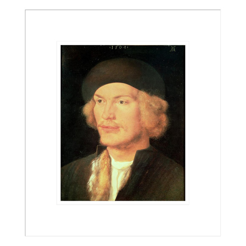 «Young Man» par Albrecht Dürer, impression giclée sur cadre, H 15,74 po x l 13,75 po
