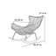 Chaise berçante en alliage PE tissé