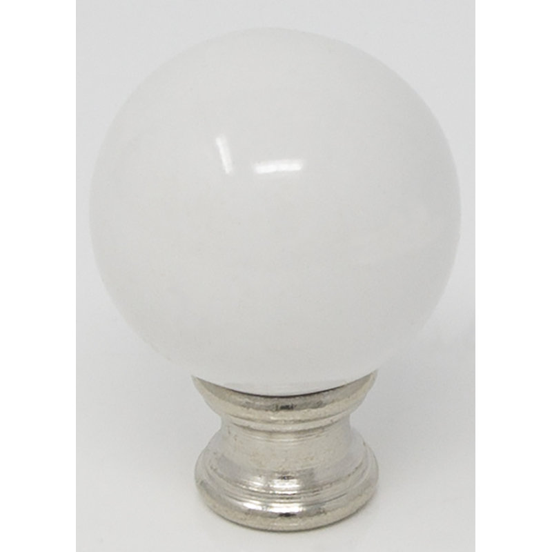 Digeronimo Ceramic Ball Lamp Finial, White