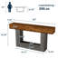 Console étroite 63 po, canapé d'entrée à 2 niveaux, profondeur de 11,8 po, capacité de 260 lb, assemblage facile en 15 minutes-1094145703