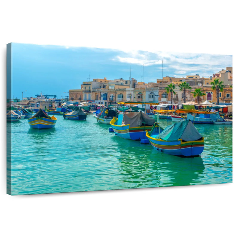Mehar Malta Fishing Boats, 34" H x 51" W