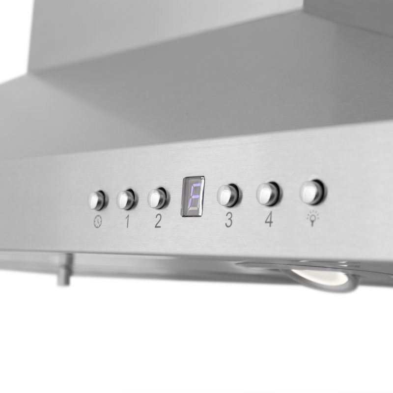 42" 400 CFM Ducted Island Range Hood in Silver, 48"