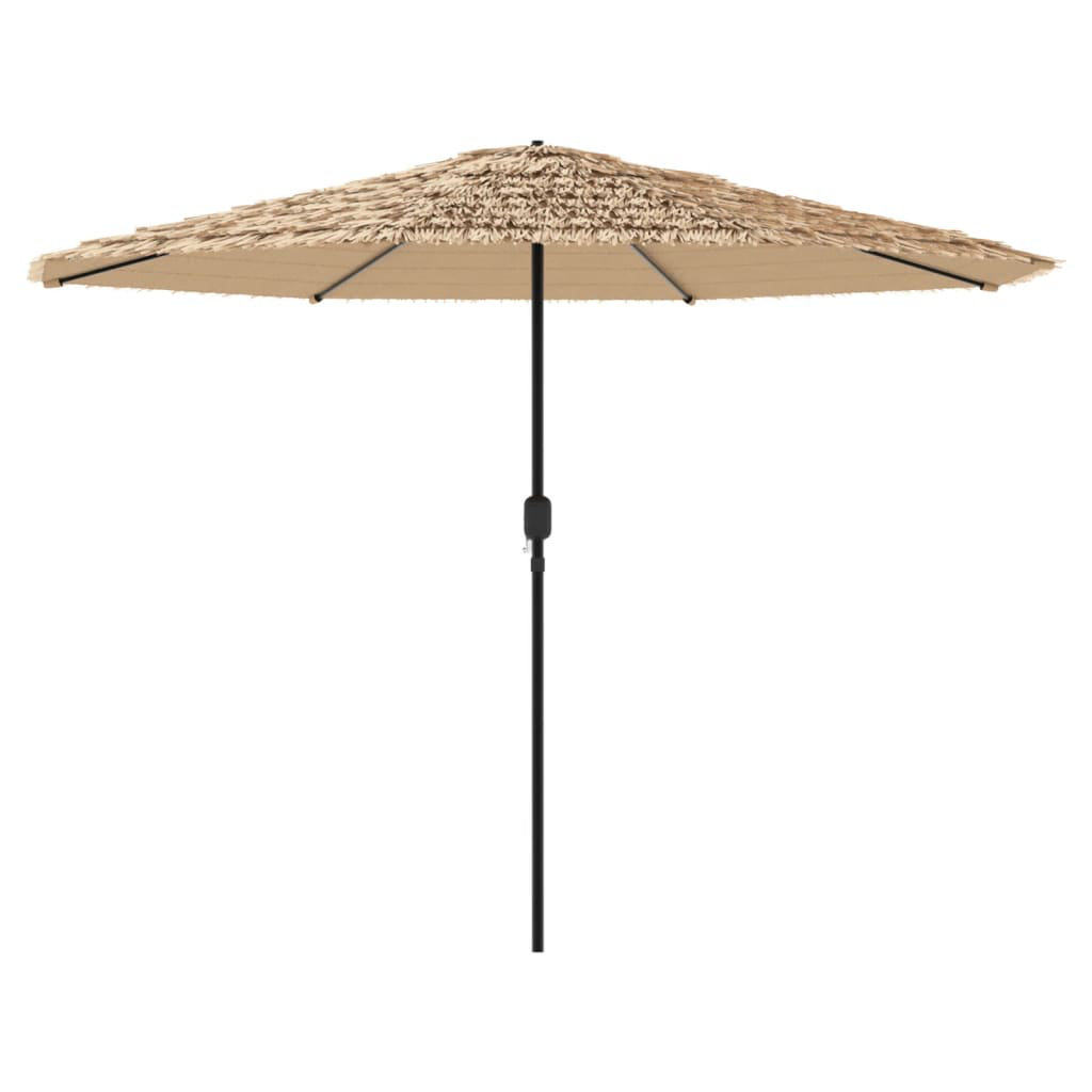 VIDAXL Garden Parasol - Straw Top - 3.2m - Brown - Image 4