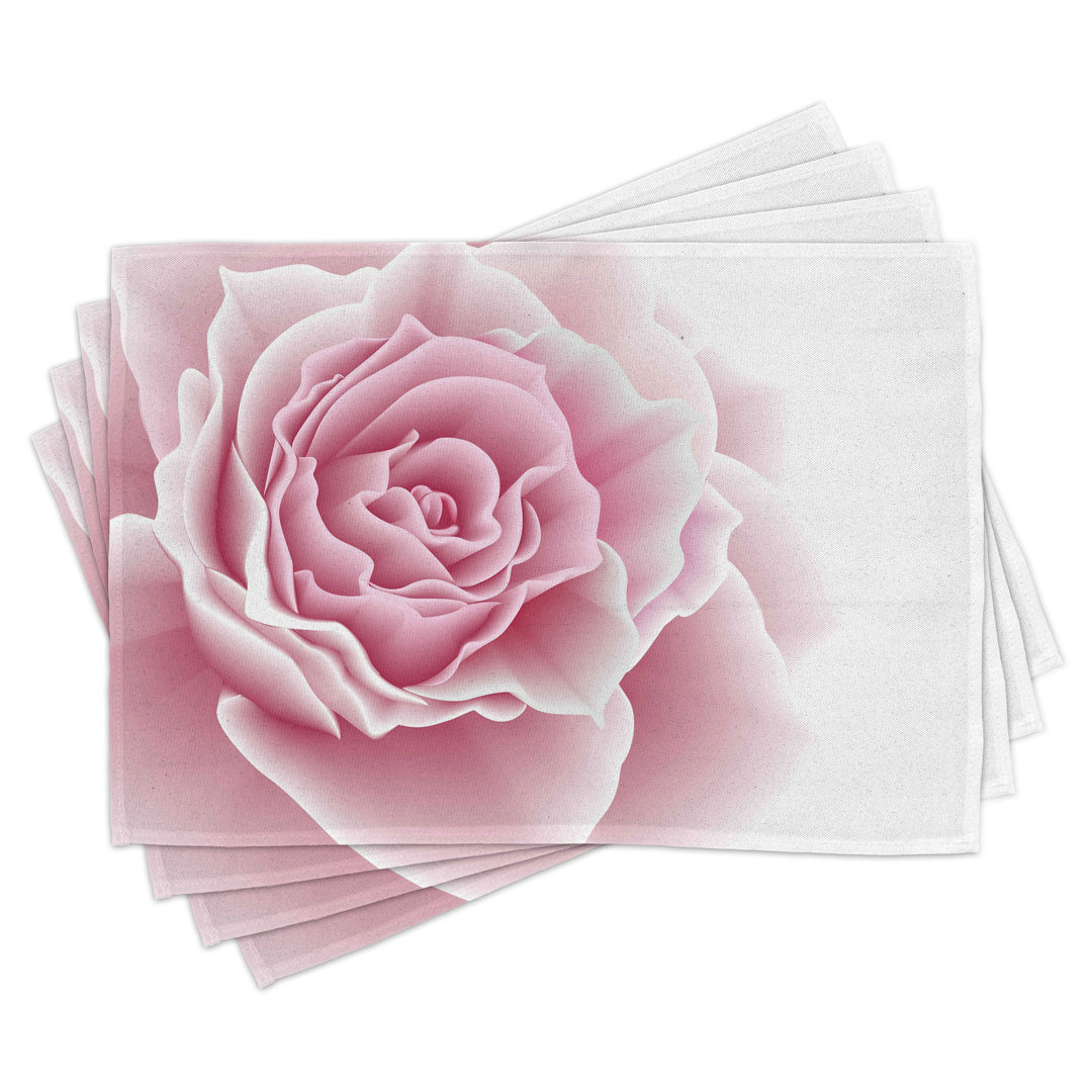 Platzmatten, Rosenblätter Schönheit, Blassrosa, Pale Pink Weiß