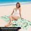 1 serviette de plage aquarelle florale, imprimé botanique en microfibre à séchage rapide pour la natation, le voyage, le camping, à l'extérieur