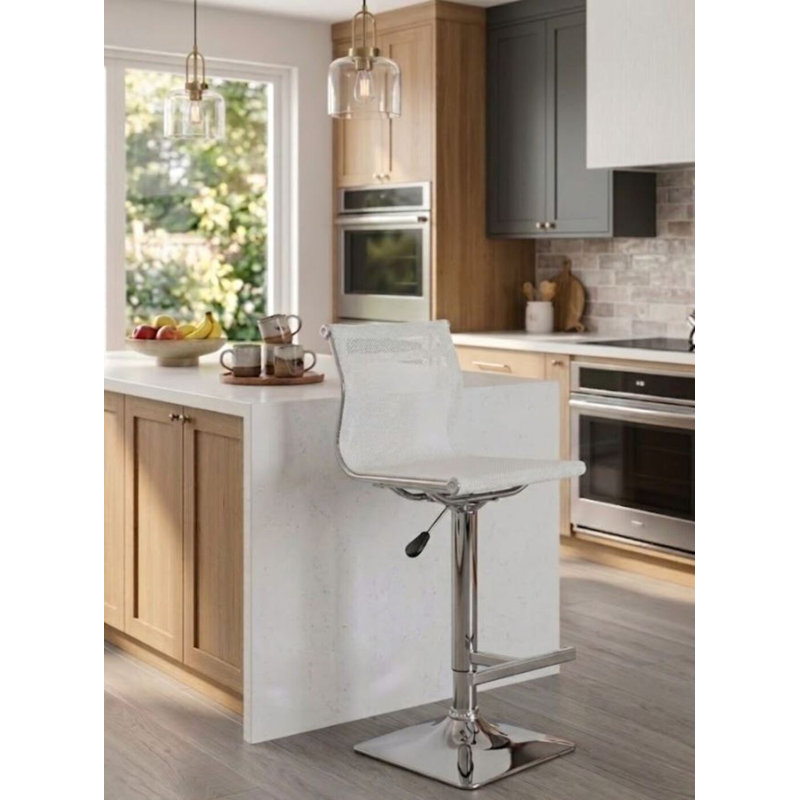 Yorkville Adjustable Stool, White