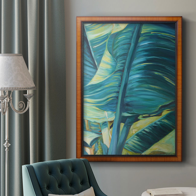 «Green Banana Duo II», toile encadrée de qualité supérieure - prête à être accrochée, H 36 po x l 24 po