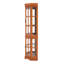 Armoire de coin en chêne à 5 tablettes avec éclairage-809507968
