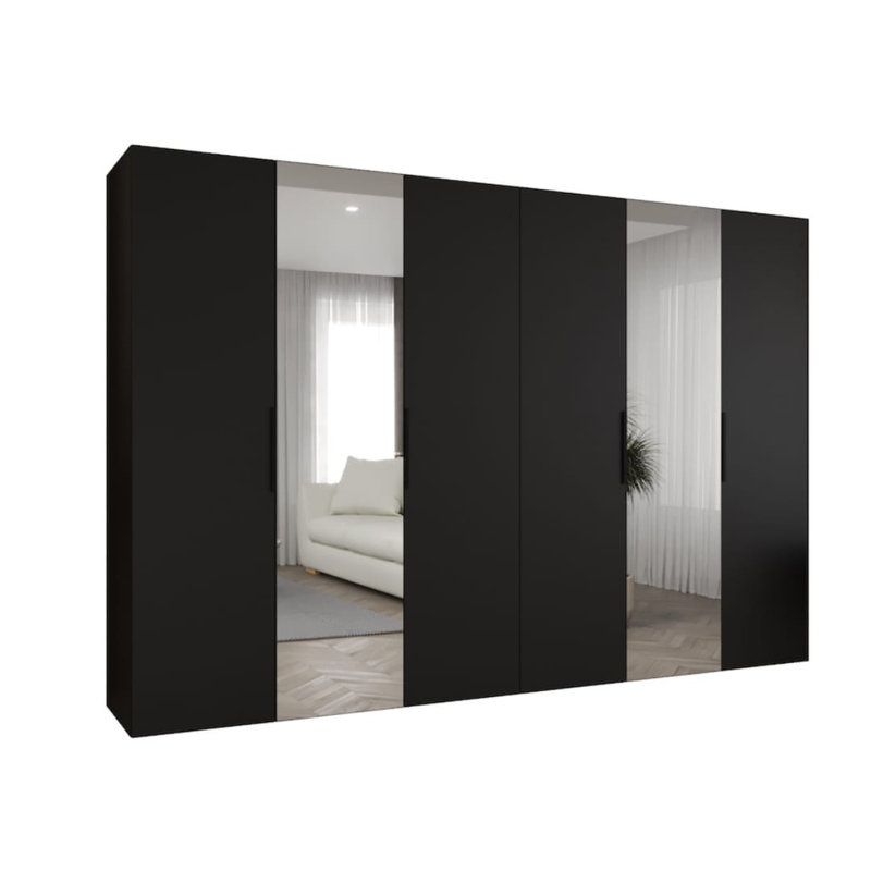 Stojadin Manufactured Wood Wardrobe, Black