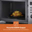 GEEPAS Digital Microwave Oven, 23L | 5 Power Levels, Reheating & Defrost Function | Digital Display 60 Minute Timer 8 Pre-set Modes | Easy Clean Oven for Standard Size of Dinner Plate 800W Silver-116276014