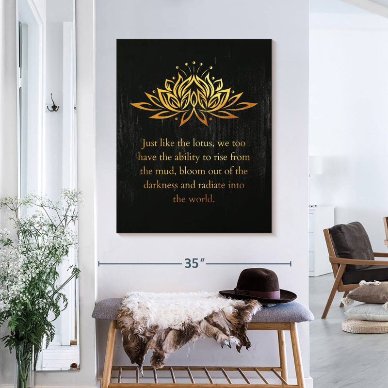 Just Just A Lotus Flower II, reproduction sur toile, H 35 po x l 28 po x P 1,25 po