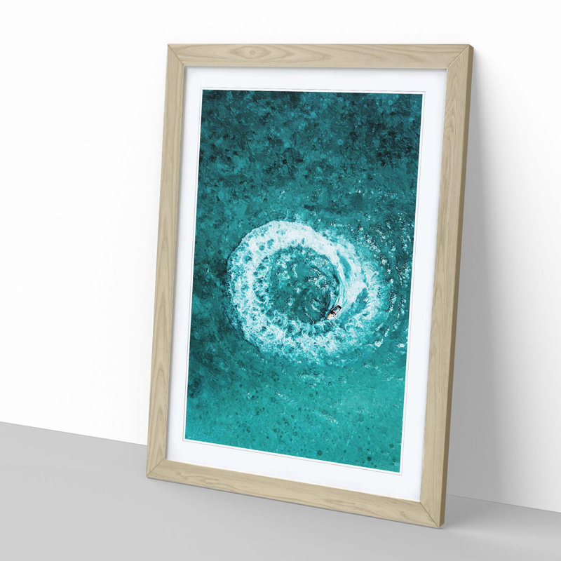 Jet Ski Circle - Framed Print, Oak, 76cm H x 50cm W x 2cm D