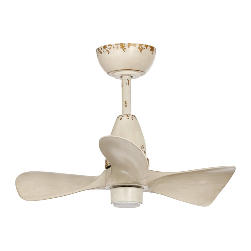 Edgebrooke 28'' Ceiling Fan with LED Lights, Antique White with Antique White Blades