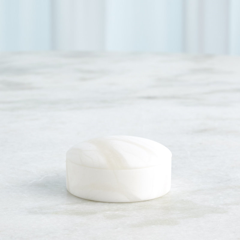 Gala Alabaster Canister-Short, White
