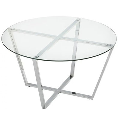 Tyvell Tempered Glass Top Coffee Table