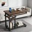 Table d'appoint avec roulettes, table mobile en C durable, bureau étroit, station de charge pratique, bureau d'ordinateur
