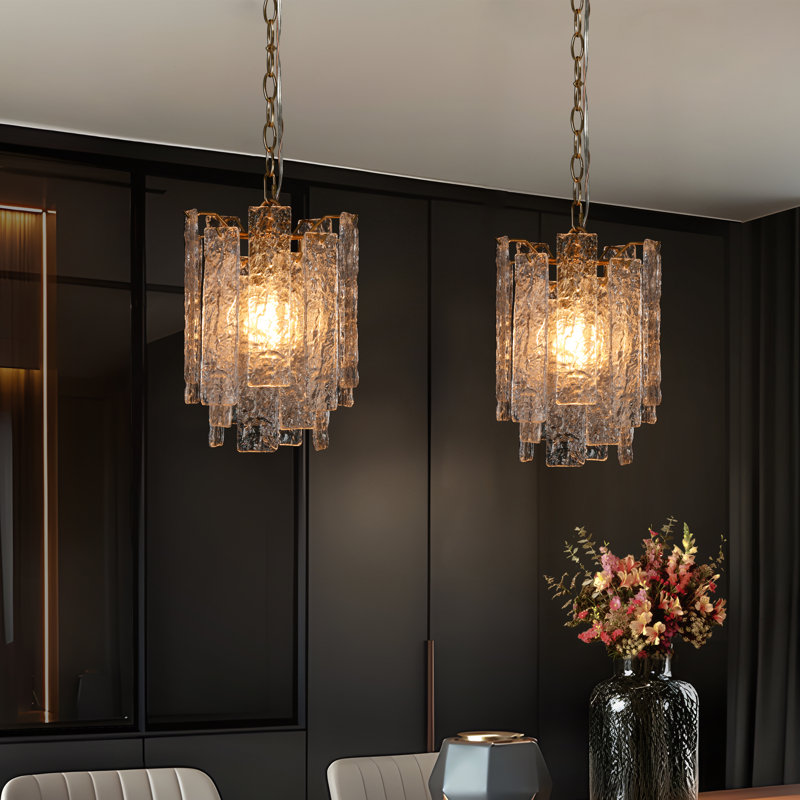 Kethe 1-Light Hand Blown Glass Dimmable Pendant