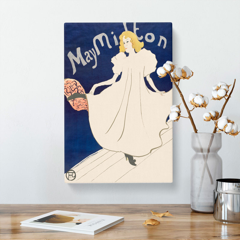 May Milton by Henri de Toulouse-Lautrec - Wrapped Canvas, 91cm H x 60cm W x 3cm D