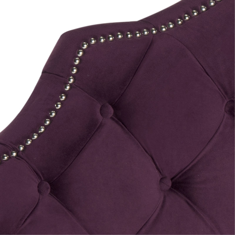 Danile Upholstered Headboard, King, Aubergine